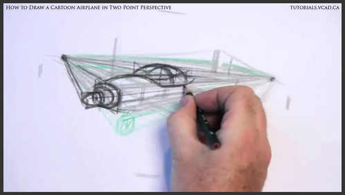 learn how to draw a cartoon airplane in two point perspective 016