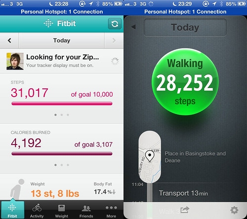 Fitbit and Moves for iOS comparison
