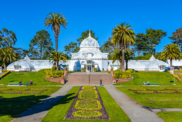 The Conservatory of Flowers in Golden Gate Park San Francisco CA