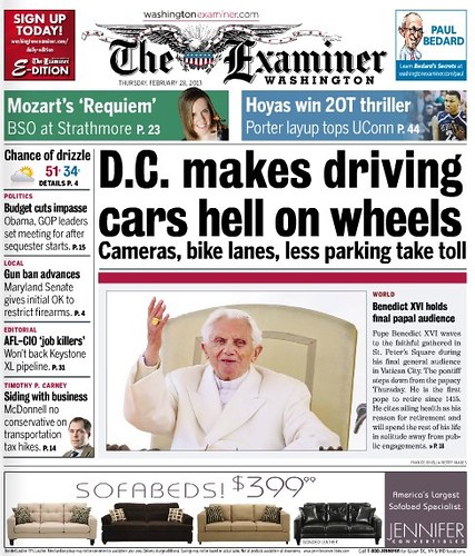 Washington Examiner cover, 2/28/2013