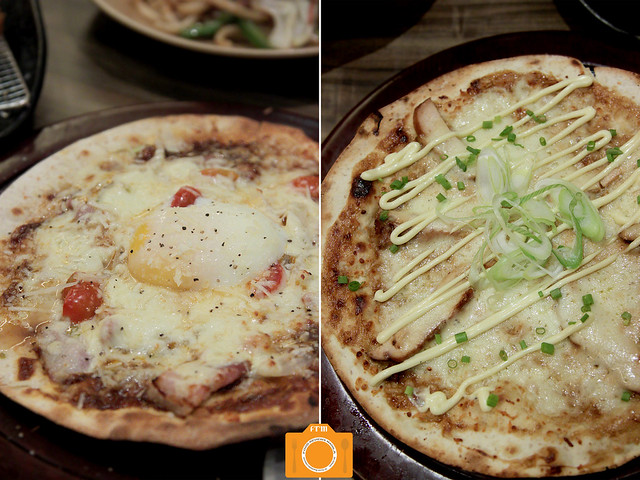Watami Bolognese Pizza and Pizza Topped with Teriyaki Chicken
