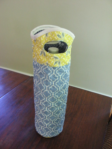 quilted wine tote