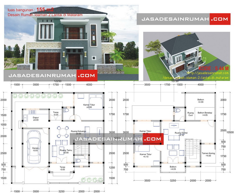 Desain Rumah Idaman 2 Lantai di Mataram Jasa Desain Rumah