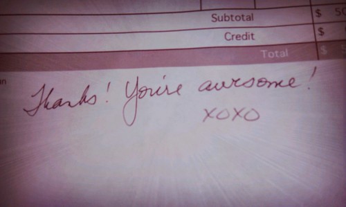 i may be the only one to get these kinds of notes when clients pay their bills by nuchtchas