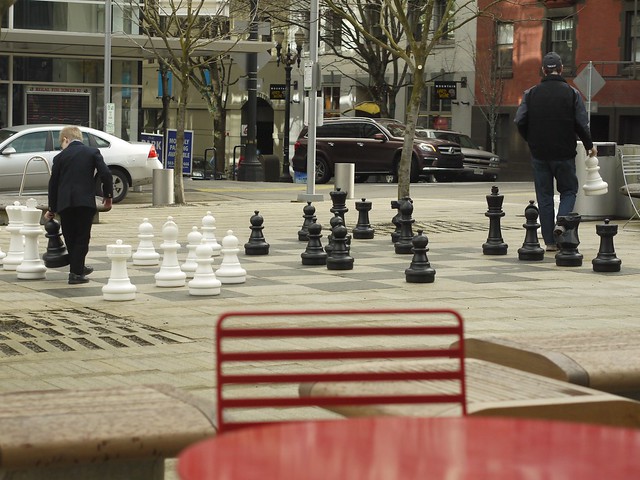 Giant Chess in the park