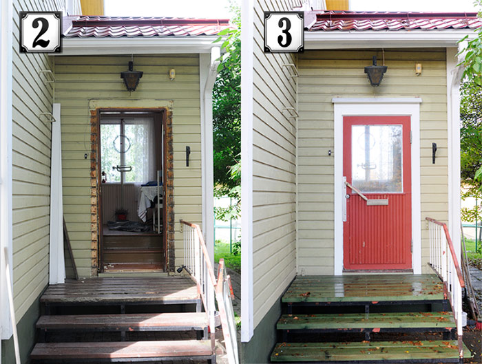 Front Door and Steps Transition