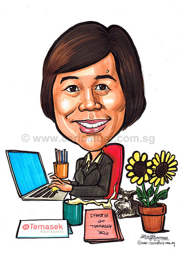 Caricature for Temasek Polytechnics