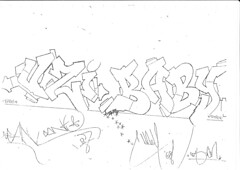 Stencil graffiti 1985-1989