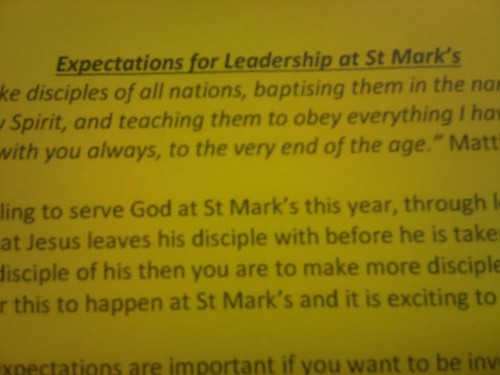 expectations for leadership at st mark's by James Veltmeyer TAS