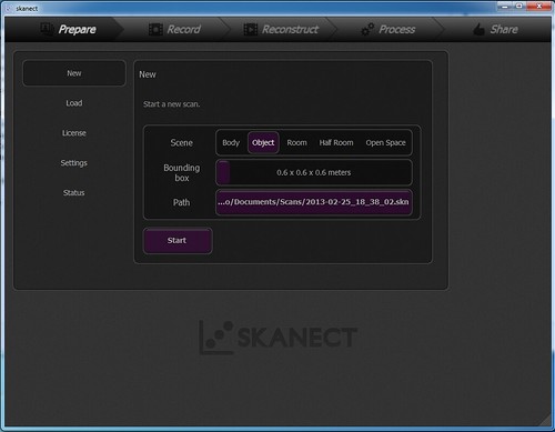 Skanect_interface