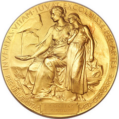 Crick Nobel medal reverse