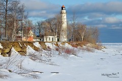 Pointe Aux Barques Lighthouse ~ Port Hope, Michigan. by Michigan Nut