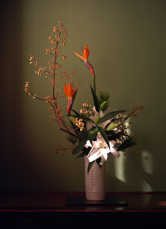 Arrangement of the flower for the New Year