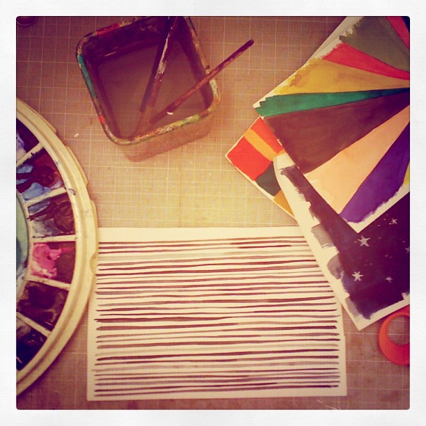 Another pattern for my potential project #art #pattern #stripes #beautiful #wip #watercolors