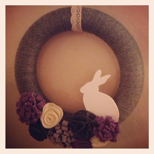 I finished my Easter wreath project before Easter! #crafting #easter2013