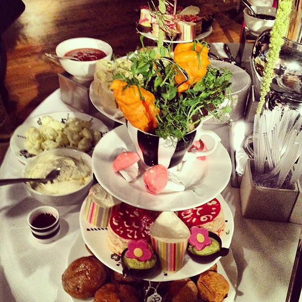 Tower of decadent desserts by @morganshotels at #bigbritishinvite