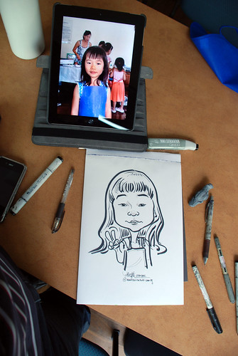 caricature sketching for a birthday party 07072012 - 1