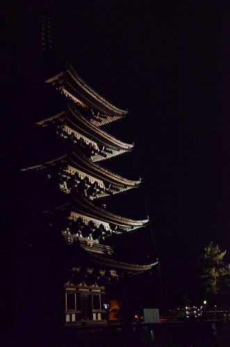 Part of Kofuku-ji at Night