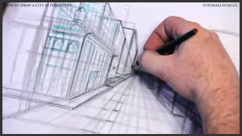 learn how to draw city buildings in perspective 014