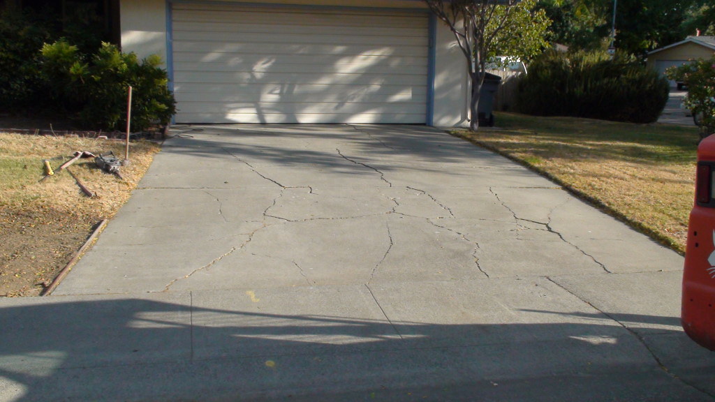 Old Cracked Driveway To Be Removed