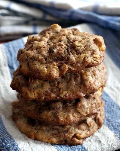 Chocolate Oatmeal Cookies with Walnuts