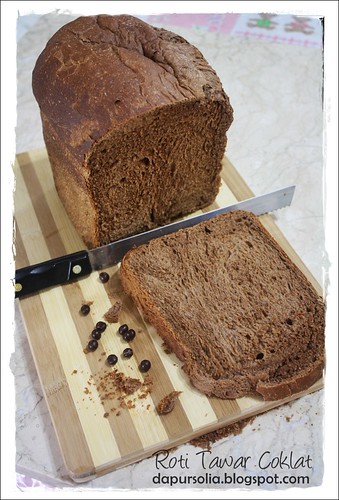 Chocolate Bread Loaf / Roti Tawar Coklat