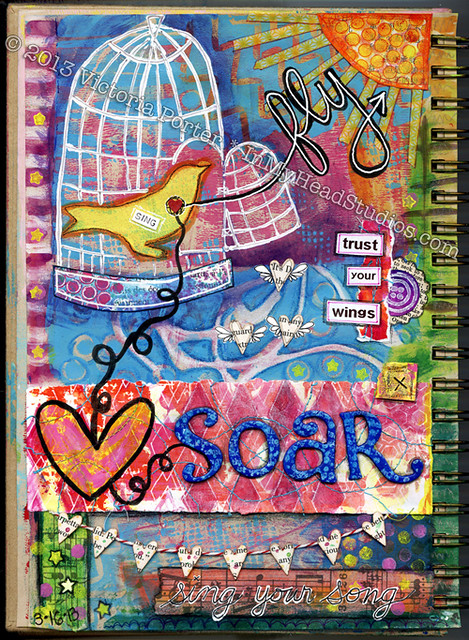 "Soar & Fly" Art Journal Page : Full