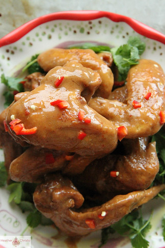 Crispy Thai Chicken Wings with Peanut Sauce