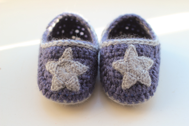 blue star baby booties