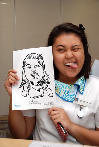 caricature live sketching for Khoo Teck Puat Hospital, Nurses' Day - 12