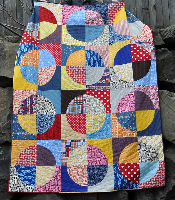 finished circle quilt