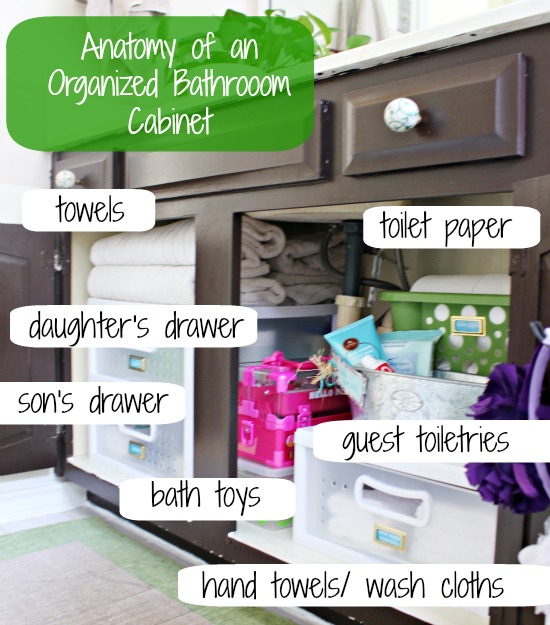 Hi Sugarplum | Organized Bathroom Cabinet