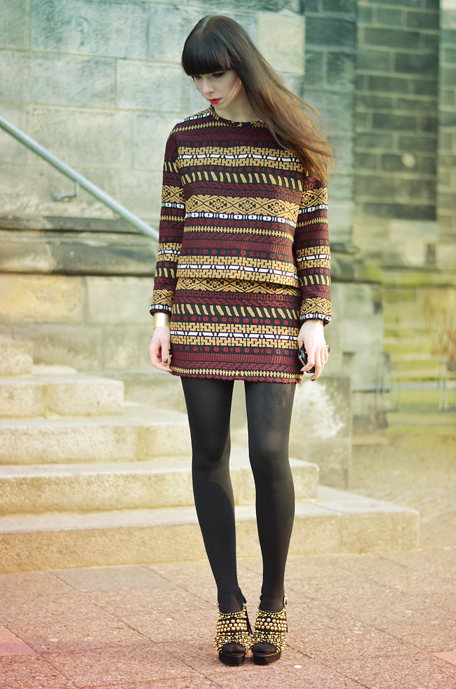 Zara aztec pattern outfit CATS & DOGS Blog 3