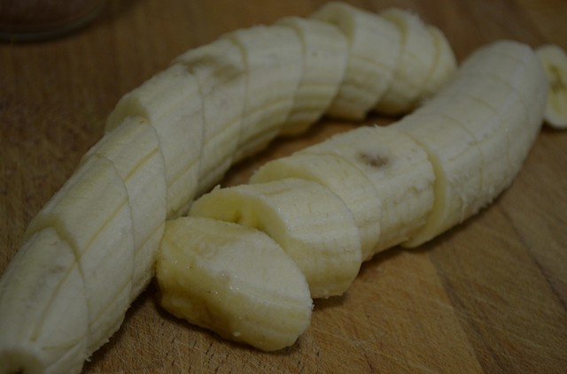 chopped up bananas