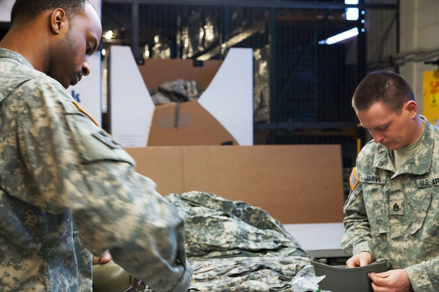 Supply turn-in with the Kentucky Army National Guard