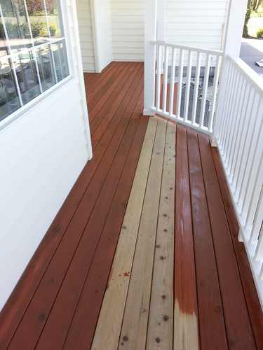 Restaining deck by JohnHowellConstruction.com