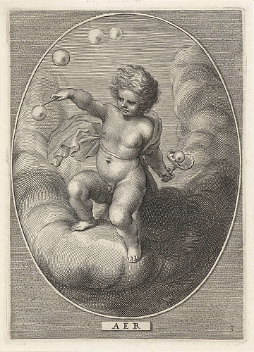 005-Elemento del aire como niño soplando burbujas en la nube, Cornelis van Dalen (II), 1648-Rijksmuseum API Collectie