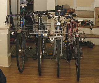 Four cargo bikes