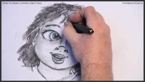 learn how to draw a young girls face 025