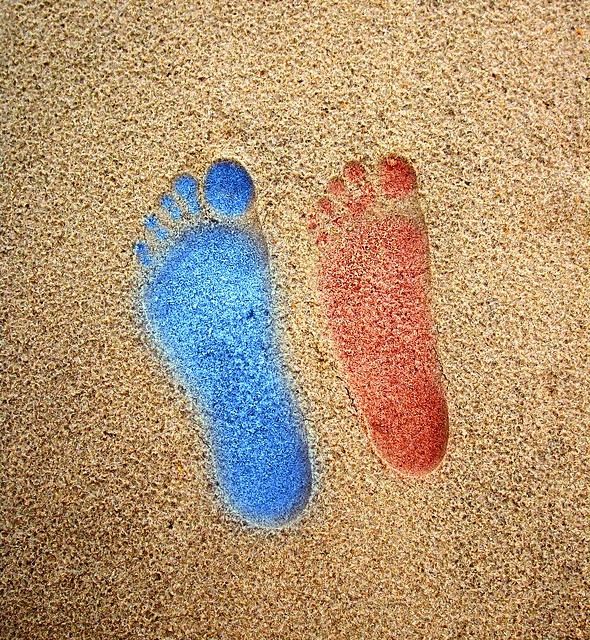 Coloured Footprints