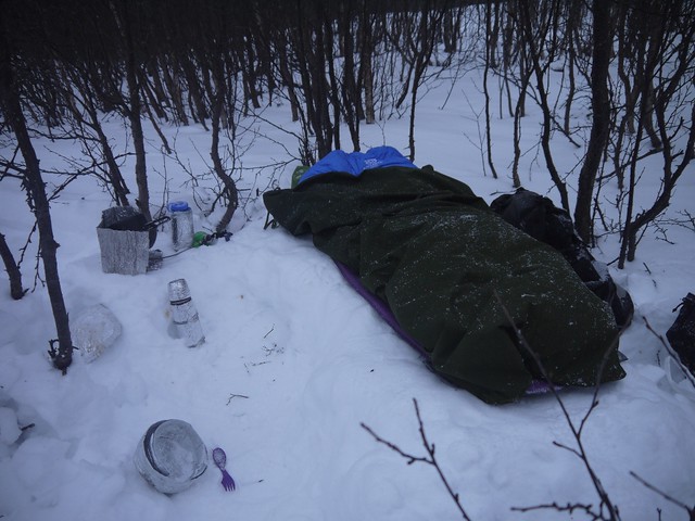 Winter camping sleeping system