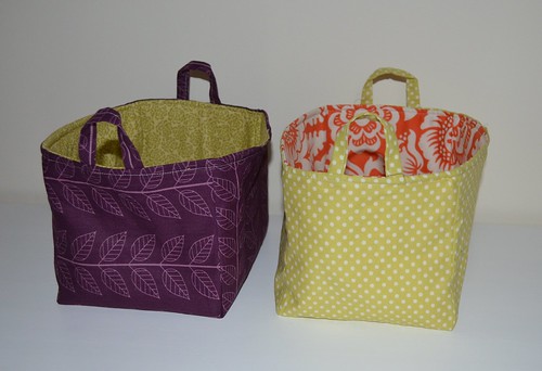 More fabric buckets for a friend