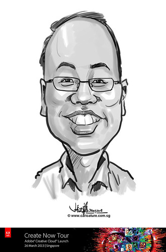 digital caricature for Adobe Create Now Tour - 4