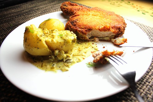 Slovak Potato-Crusted Pork Chops