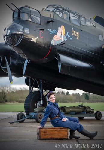 Alice on the Tool Box - Lincolnshire Aviation Centre