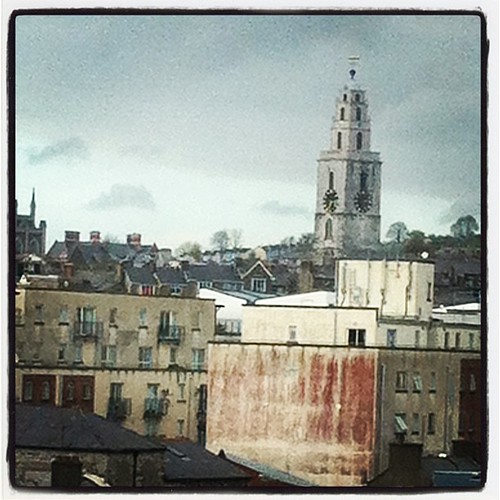 View from my hospital room is lovely. The four lairs are disagreeing by an hour. #Cork #Shandon