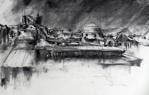 On the roof of the city (9) by Behzad Bagheri Sketches