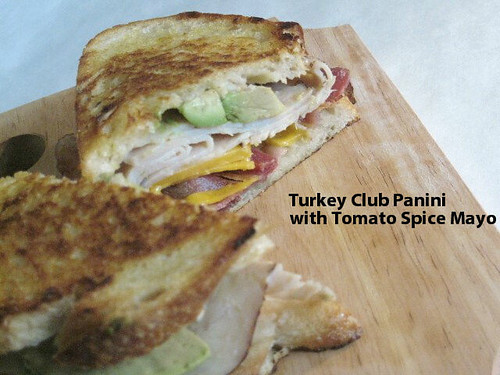 Turkey Club Panini with Tomato Spice Mayo