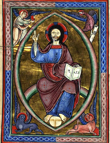 011-Cristo en Majestad-15 verso-The Copenhagen Psalter- 1175-1200- Thott 143 2º-The Royal Library
