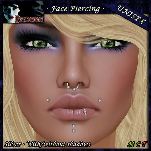 [$40L PROMO] *P* Unisex Face Piercing ~ Serie P4 ~ Silver